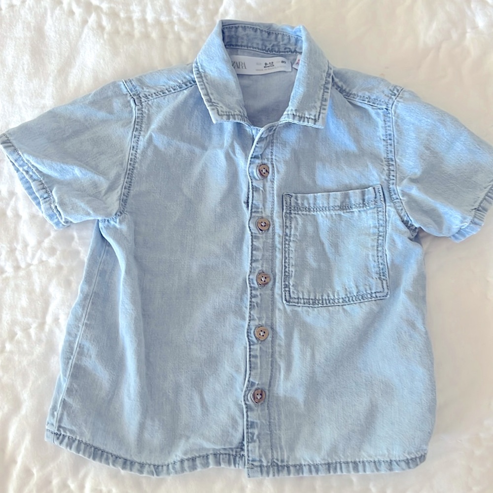 Zara Denim Button Up Shirt